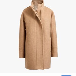 J. Crew City Coat Wool Blend Zip Front Jacket in Camel- Size 10 NWT